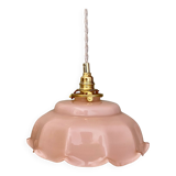 Vintage pendant lamp in pink opaline