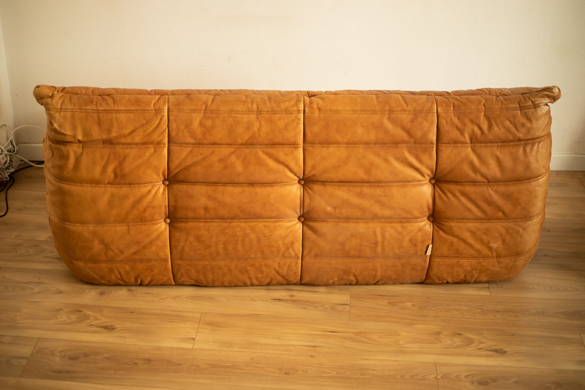 Togo 3-seater sofa and leather chair By Michel Ducaroy for Ligne Roset