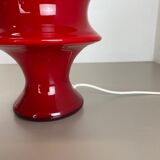 "Mushroom" Red Glass Table Desktop Light Made Hustadt Lights, Germany, 1970 No.2