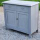 Old Parisian buffet 2 doors 2 drawers patina gray