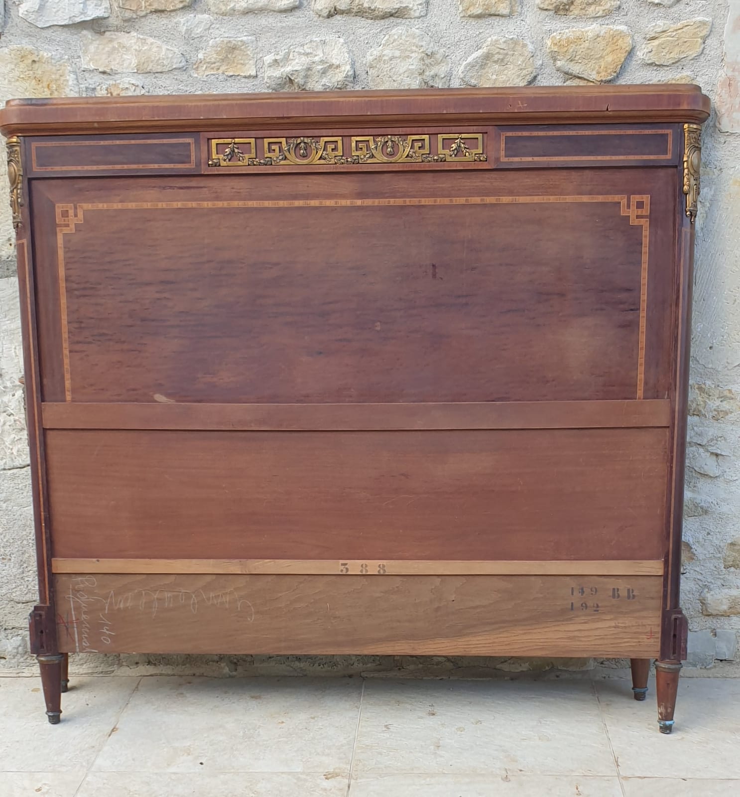 Old wooden bed 140 headboard