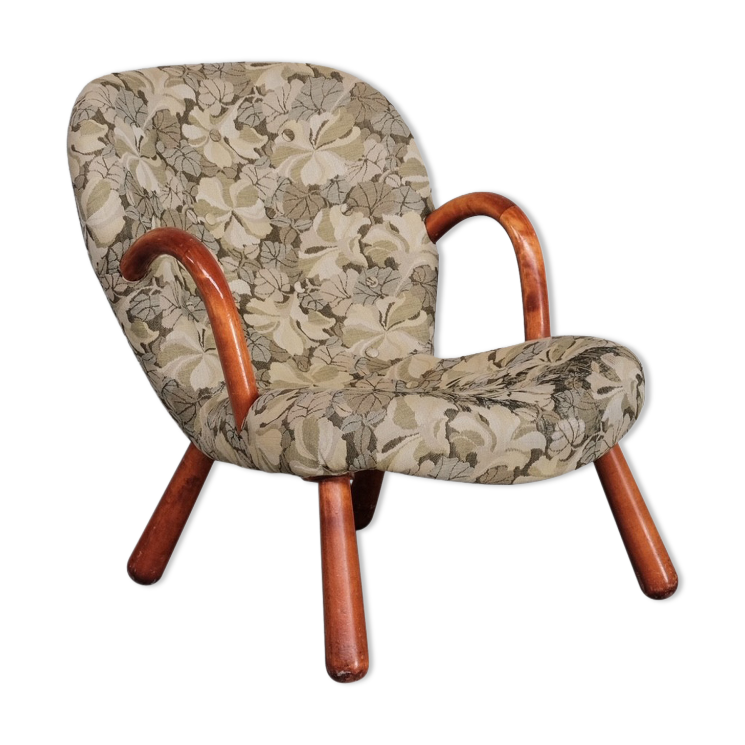 Mid-century original danish clam chair