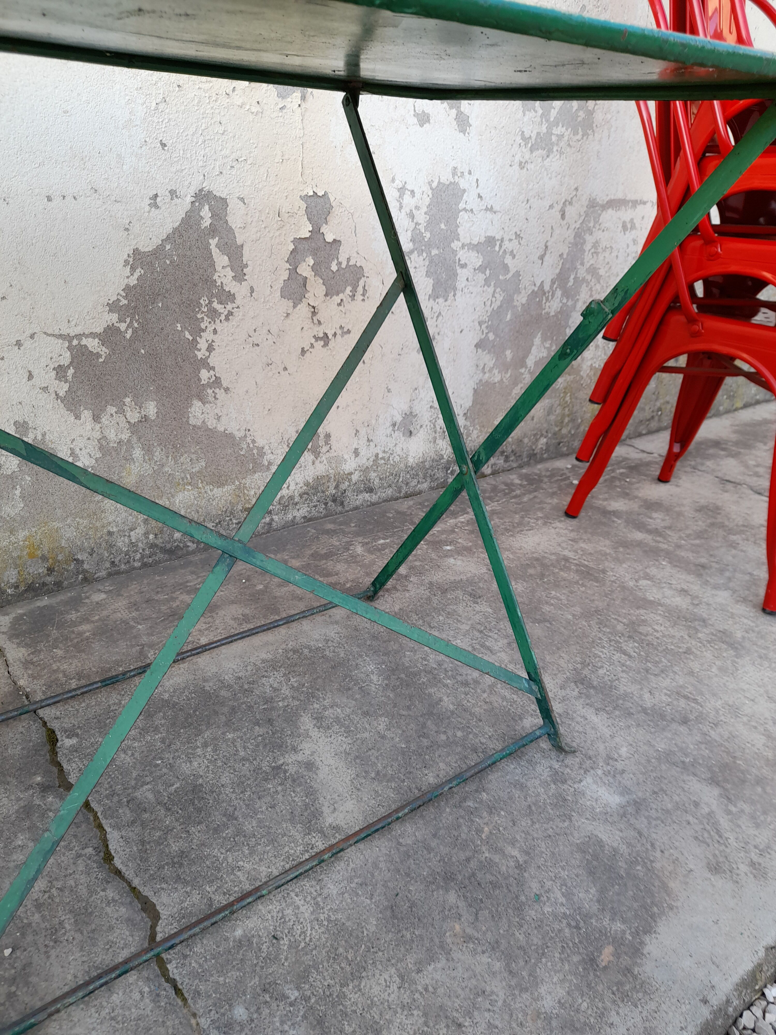 Iron folding garden table