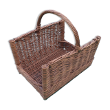 Wicker log basket