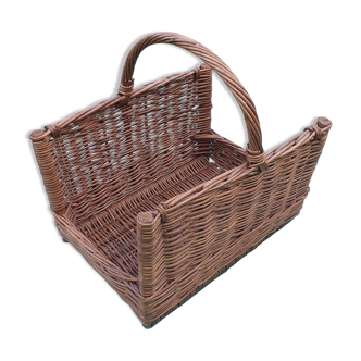 Wicker log basket