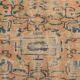 6x9 Vintage Orange & Blue Floral Pattern Turkish Vintage Rug, 180x275 Cm