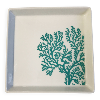 Ceramic pocket emptier with coral decor