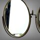 BARBER'S TRIPTYCH MIRROR IN BRASS, NAPOLEON III PERIOD, ADJUSTABLE IN HEIGHT