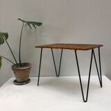Rattan and metal coffee table by Raoul Guys