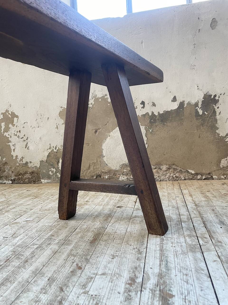 Solid oak bench 230 cm