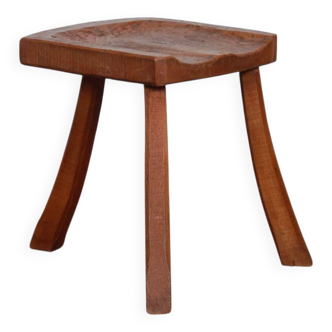 Tripod stool in the style of the Ateliers de Marolles, 1960