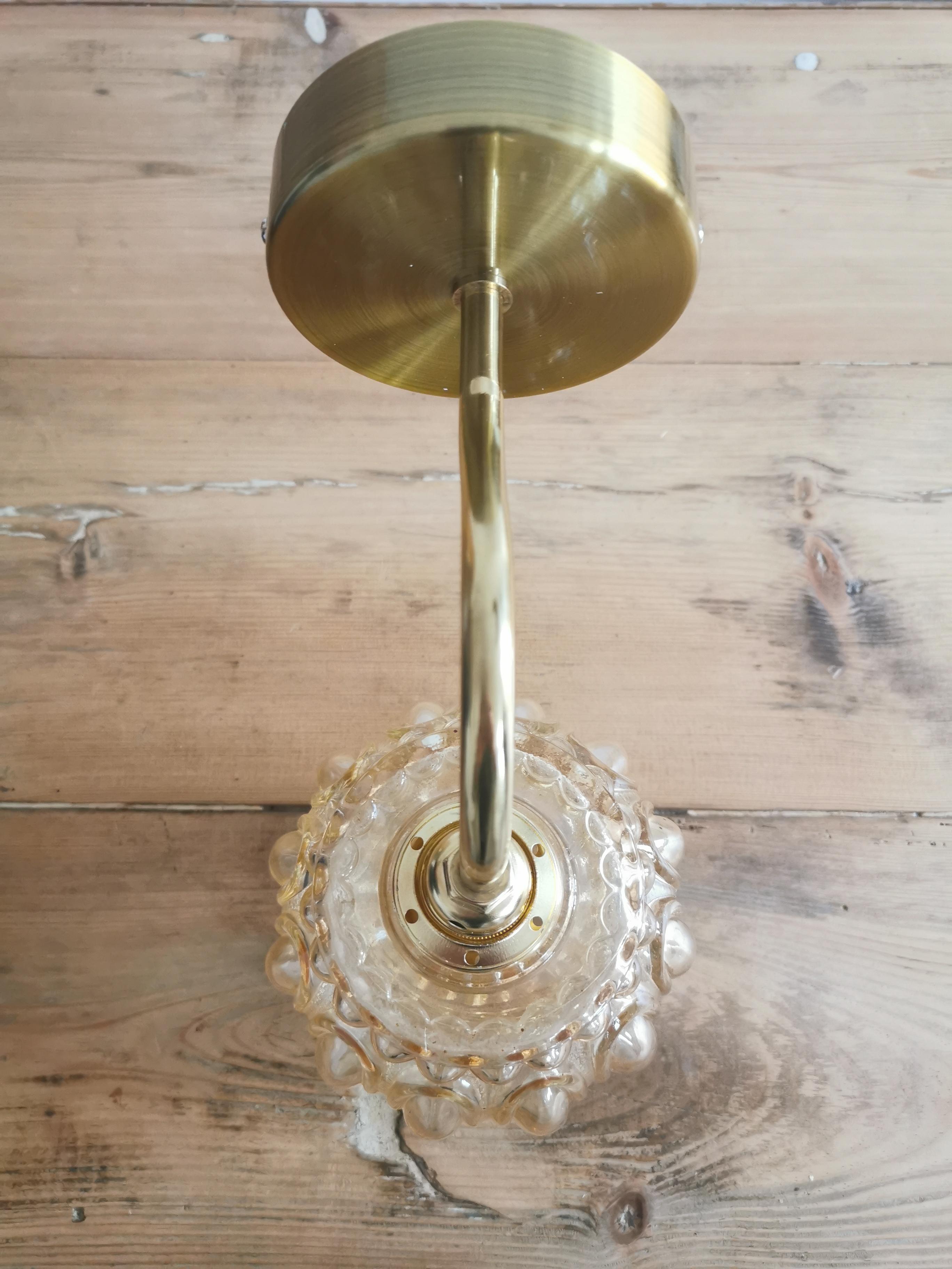 Vintage globe wall lamp in molded glass
