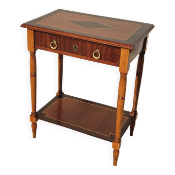 Table d'appoint ancienne console vintage antique marquetée