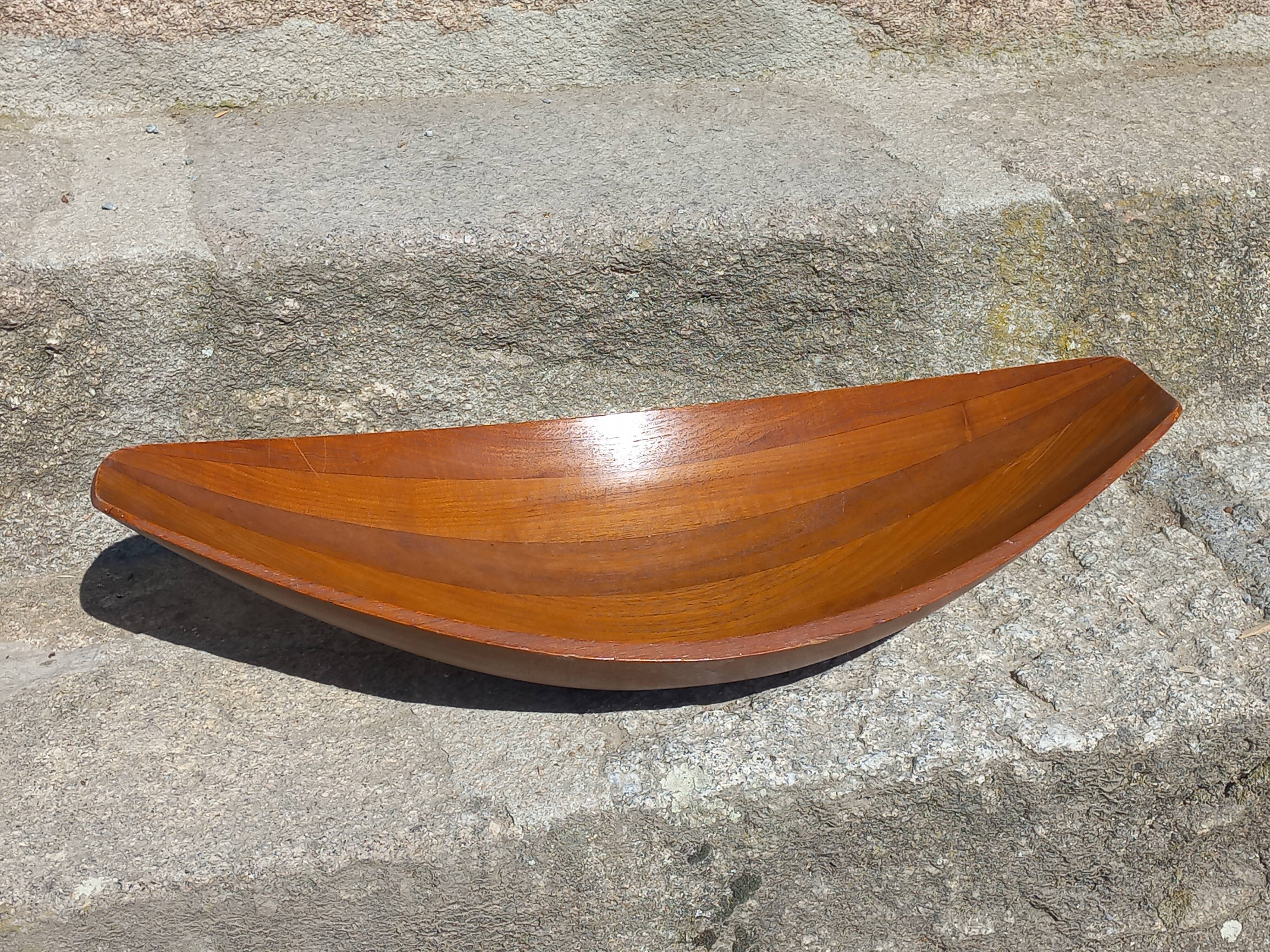 Scandinavian teak fruit bowl stamped from the 1950s.