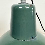 Industrial Green  Enamel Factory Lamp, 1960s