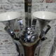 Art Deco hanging lamp with 6 chromed vials