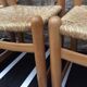 Straw seated wooden chairs
