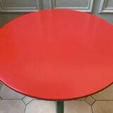 Postmodern round table, chair and bookcase by Pierre Sala 1980