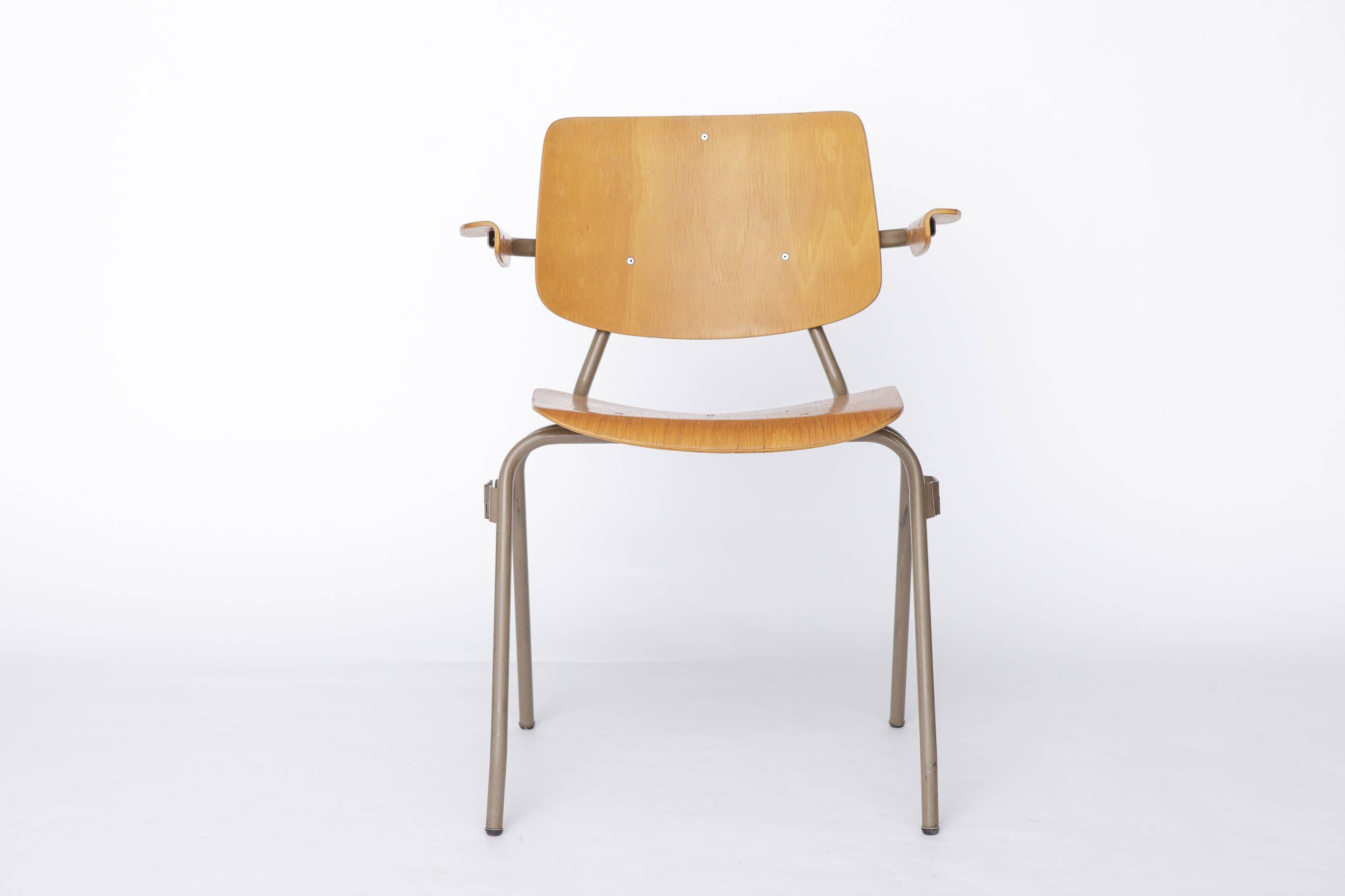 Set of 6 Kho Liang Ie Stackable Chairs – CAR Katwijk, 1950s Mid-Century