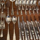 Cutlery 168 pieces silver metal Saint Médard Louis XV style