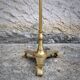 Brass foot floor lamp and petal flower lampshade