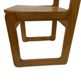 Vintage Pinewood dining chair 70's minimalist design