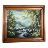 Mountain and torrent landscape painting