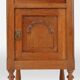 Art Deco Nightstand in Oak with Carrara Marble Top, France 1930s