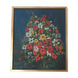 Tableau peinture fleurs
