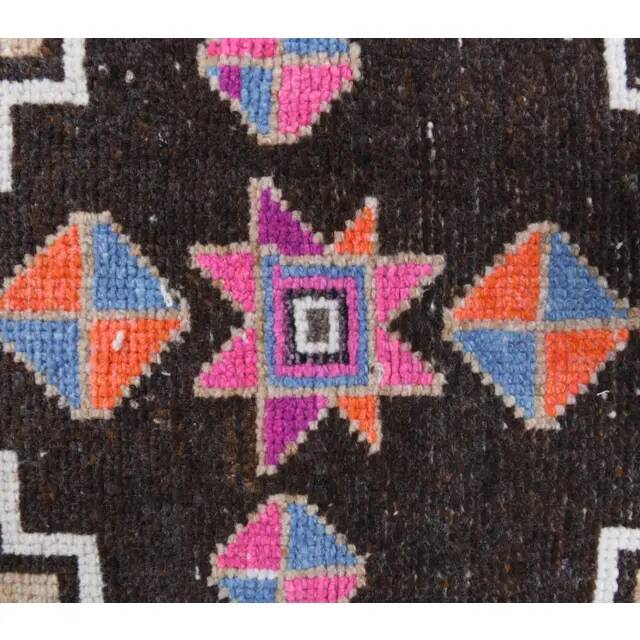 1980s Vintage Turkish Hand-Knotted Wool Cotton White Runner Rug 75x385