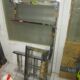 Vintage 70s chrome and smoked glass desk.