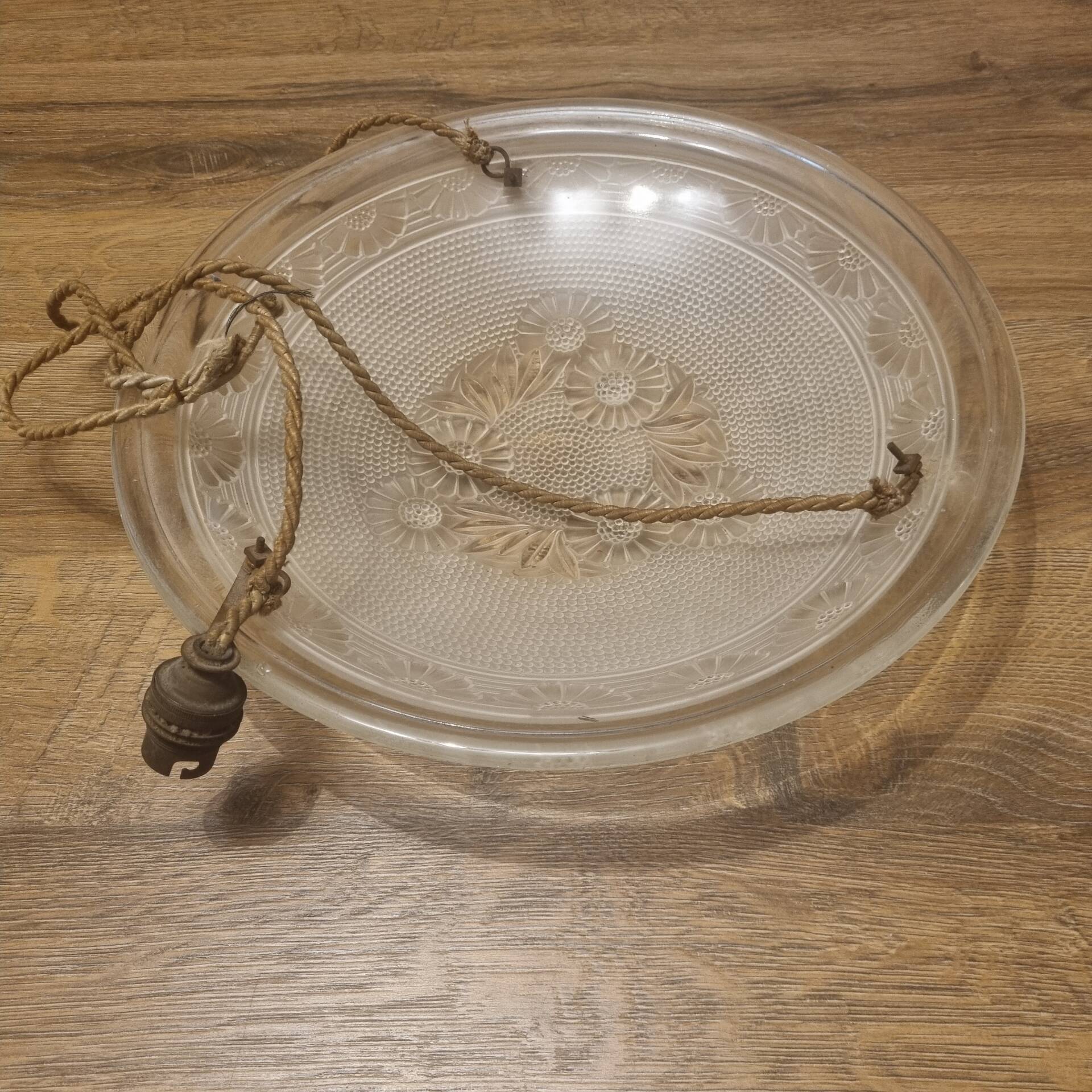 Art Nouveau glass pendant