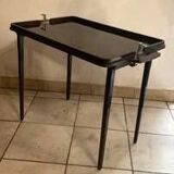 Table bateau d’appoint pliante en acajou massif (1920)