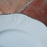 White and gold porcelain plates