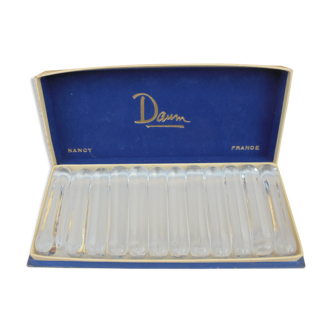 12 porte-couteaux en cristal daum