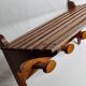 Vintage design wall coat rack, 3 oval hooks, 50s/60s, 62 cm