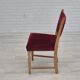 1970s, set of 6 Danish dinning chairs, very good condition, oak wood.