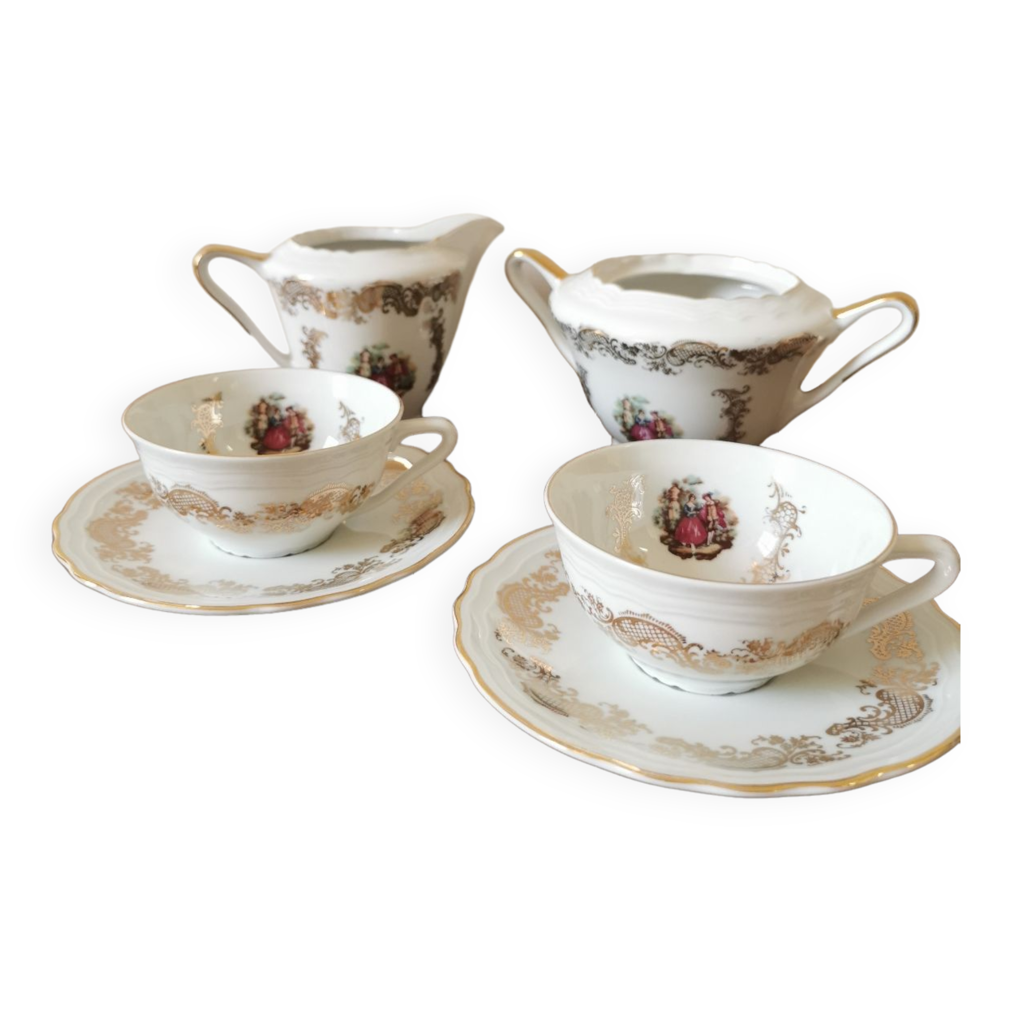 Duo of vintage porcelain cups