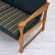 1970s, Scandinavian 2-seater sofa, furniture wool, solid oak wood.