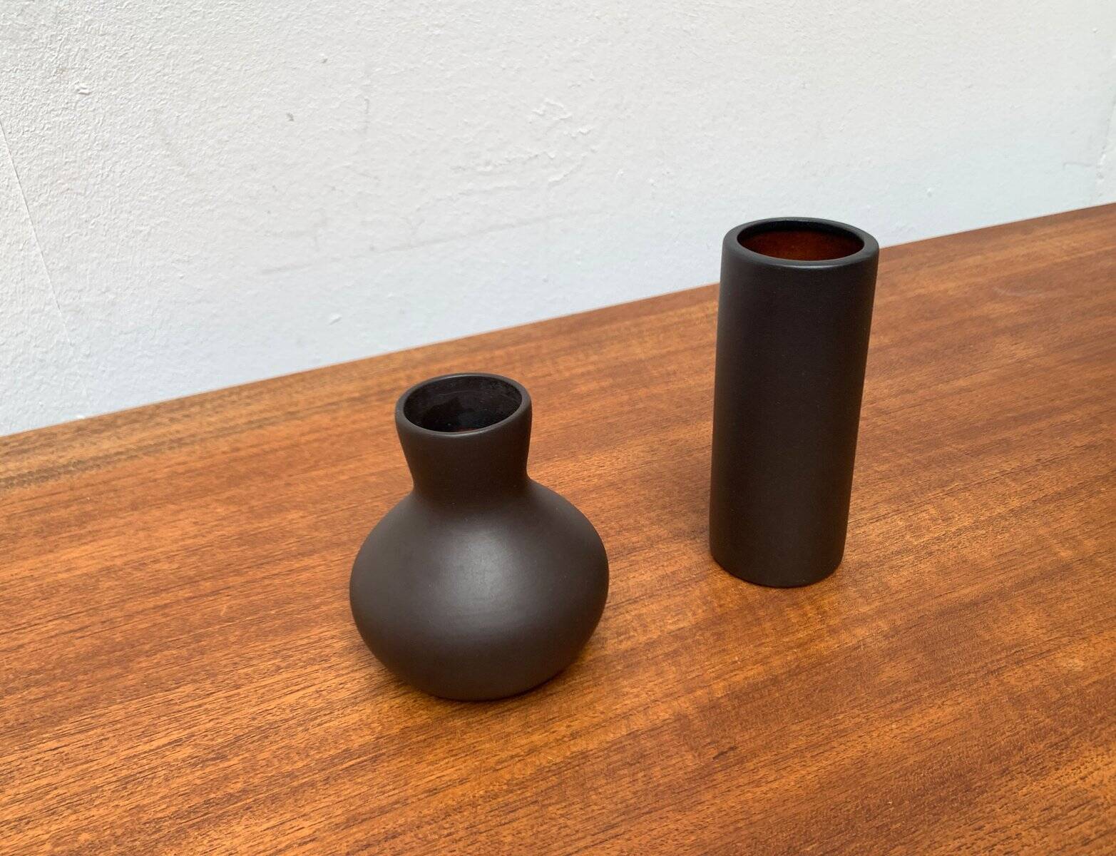 Minimalist German ceramic vases from the mid-century, Wormser Terra-Sigillata, 1960s, set of 3.