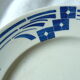Set of 7 flat plates Moulin des Loups and Hamage model Comet