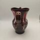Pichet Vallauris vintage glazed ceramic with red drip design from the 1960s.