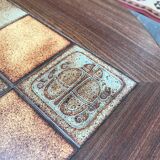Vintage coffee table in wood and ceramic from the 70s