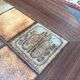 Vintage coffee table in wood and ceramic from the 70s