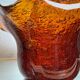 Amber blown glass empty pocket from the 60s