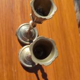 Vintage gilded brass candlesticks