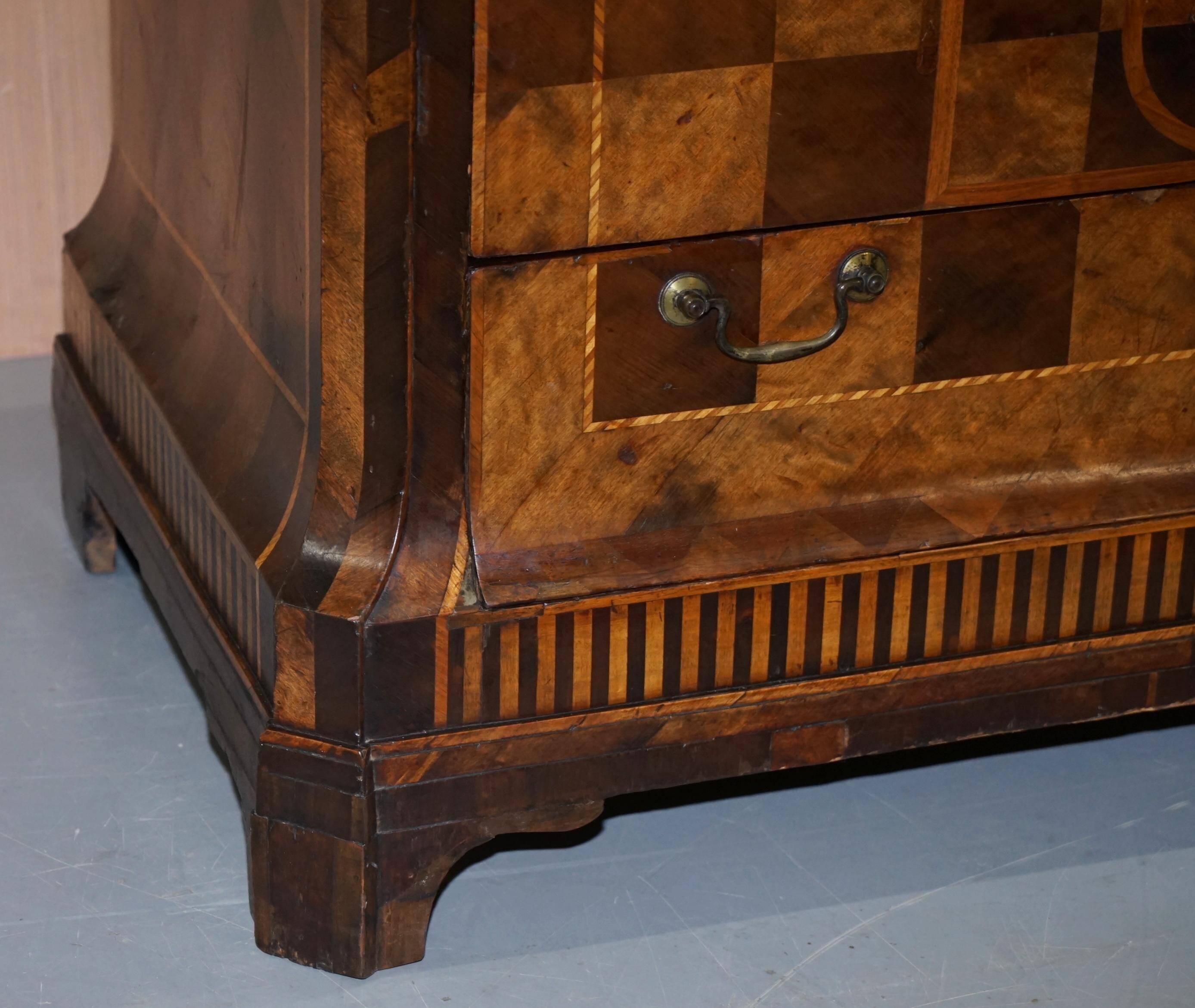 Rare commode with continental marquetry parquetry circa 1780