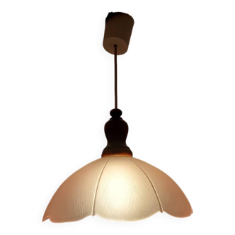 Pink glass chandelier