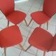 Suite of 4 chairs by Bistrot Baumann 800 by Swiss designer Max Bill 1950s