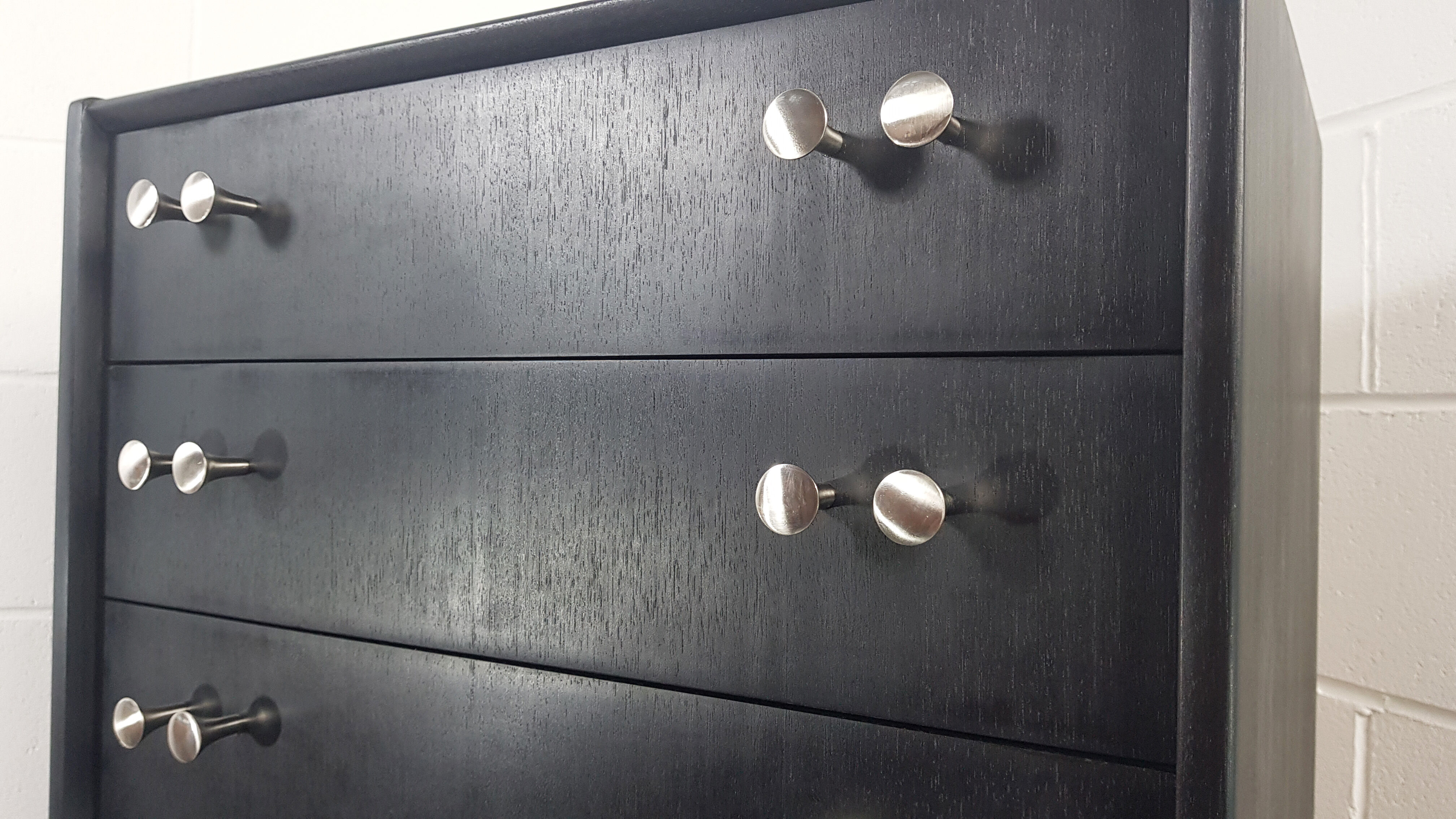 G-plan black tall chest of drawers, 1960s